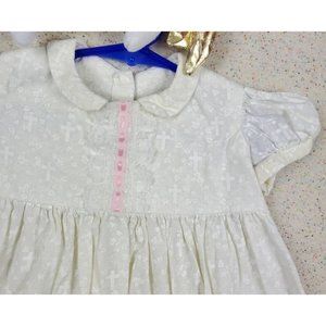 Vintage White Crosses Dress 3t